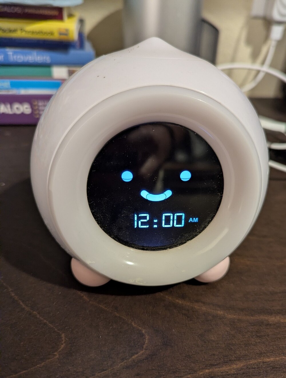 Little Hippo Mella Kids Alarm Clock- Blush Pink